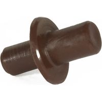16 PEZZI - REGGIPIANI IN NYLON CON FLANGIA E PERNO 5MM - COLORE MARRONE