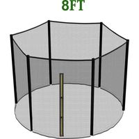 Greenbay Replacement Trampoline Safety Net Enclosure Surround Netting, 8FT - 6 Pole