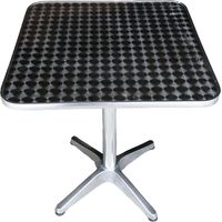 Quadratische Säulentisch in Aluminium wasserdicht 60x60xH70 cm für Bars und Restaurants