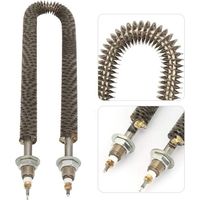 Tube Chauffant à Ailettes de Type U, 220V 1KW Tube Chauffant Électrique à Ailettes de Type U Élément Chauffant à Ailettes en Acier Inoxydable pour Fours, Salles de Cuisson, Conservation de la