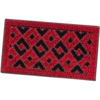 Paillasson Absorbant Velouté et Antidérapant Rectangulaire Rouge - 40x70 cm