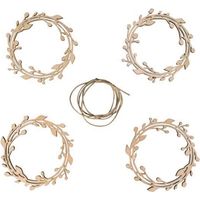 Couronnes en bois - RAYHER - 8 cm - Nature - FSC Mix Credit - 4 pièces