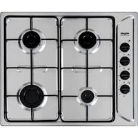 Piano cottura a gas a 4 fuochi in acciaio inox 580x510 mm.