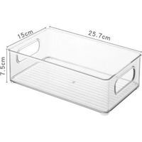 Boîte de rangement pliable transparente en plastique pour réfrigérateur, congélateur, cuisine et cellier – avec poignée ergonomique et couvercle étanche