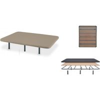 Base tapizada Montreal 90*190 BEIGE en 3D Super reforzada con 7 barras transversales y sistema antirruido