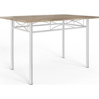 Dining table and 4 chairs set oak finish modern design