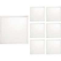 6er-Pack Zelek quadratische LED-Aufbaupaneele, 38 W, 5200 lm, 60 x 60 x 2 cm, 4000 K Weiß, 50000 h SECOM