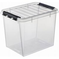 Boîte Rangement Plastique 52l Grande Capacité, Robuste, Empilable - Générique