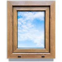 Ventana de PVC Roble Dorado 50x60 izquierda nueva 500x600 mm oscilobatiente doble acristalamiento