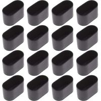 16 oval end caps for tables and chairs, 15 x 30 mm.