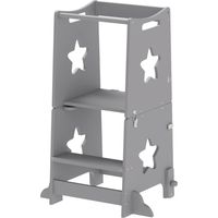 Table Montessori Convertible Barre Sécurité Legno 60x44,5x86 cm Gris