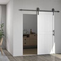 Porta Scorrevole Porte Intérieure Style Industriel, 81.3x213.4cm, Bois