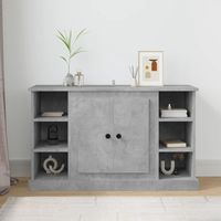 Credenza Moderna,Madia da cucina,Mobile Buffet,Armadio da Cucina Grigio Cemento 100x35,5x60 cm in Legno Multistrato VMOE70156 BonneVie