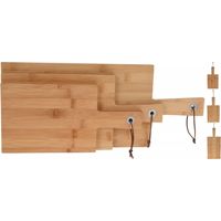 Set di 3 taglieri in bambù naturale, di varie dimensioni (30-45 cm).