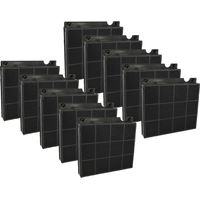 vhbw 10x Filtres à charbon actif remplacement pour IKEA Type 15, AMC027 pour hotte aspirante