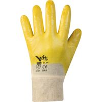 Guanti da lavoro g/121 supporto cotone e nbr giallo, taglie disponibili 9