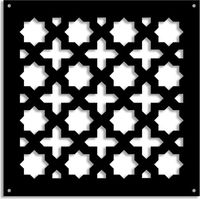 CROSS - Pannello in PVC traforato - Parasole - Colore: nero - Misura: 48x48 cm