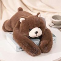 Coussin en peluche lesté pour soulager l'anxiété, jouet apaisant avec billes de verre pour enfants et adultes.