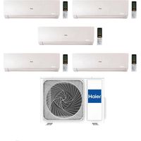 Haier Climatizzatore Penta Split Flexis Plus White 7+9+9+12+12 Con 5U105S2SS5FA Inverter Wi-Fi Classe A++