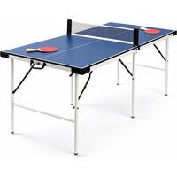 HLC Foldable Outdoor Ping Pong Table Equipped with a Set of Ping Pong Rackets Table Tennis Tables with Folding Design Suitable for Adults or Children