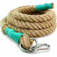 Kletterseil mit Karabiner, Krafttraining-Kampfseil – Seil für Muskeltraining, Krafttraining – 30 mm3 m
