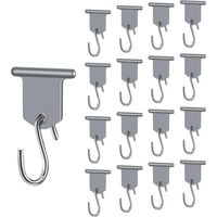 Ensemble de 16 accessoires pour auvent de camping-car avec crochets en S faciles à installer, convient aux auvents de camping-car, camping-cars, tentes, accessoires de Noël, gris.