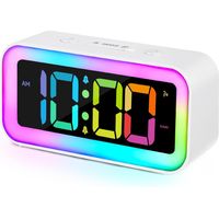 RGB-Farbwechselwecker mit Dual-Alarm – EINNENFFER – Dimmbares Nachtlicht und Sprachsteuerung – Dynamisches Digitaldisplay und modernes Design