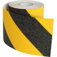 Rutschfestes Klebeband, Sicherheitsklebestreifen, für den Innen- und Außenbereich (Schwarz und Gelb, 10 cm × 10 m)