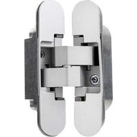 Charnière invisible pour portes, Lot de 2 charnières invisibles pour portes lourdes, charge de 40 kg, ouverture de 180º, zamak