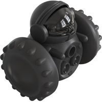 Distributeur de friandises et jouet en forme de robot pour chiens, chiots, cochons, lapins, chats et autres petits animaux. Fonctionne sans piles (jaune).