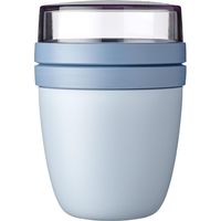 Mepal – Contenitore per il Pranzo Ellipse – Scoparti Separati per Yogurt e Muesli - Adatto per il Freezer, il Microonde e la Lavastoviglie – 500 ml + 200 ml – Nordic Blue