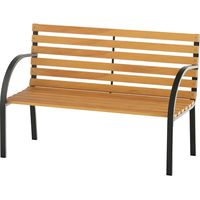 Garden Bench, 122Lx60Wx80H cm-Steel/Wood