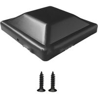 Capuchons pour poteaux 9x9 cm en fonte d’aluminium de qualité Avec vis en acier inoxydable Pyramide Chapeau/Embout (16, noir)
