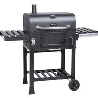 Fumoir TAINO HERO XL – Grille à charbon 57x42 cm – Réglage de température par manivelle – 2 vannes d'alimentation en air