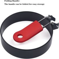 Anneaux à œufs et moules à œufs au plat en acier inoxydable/silicone,