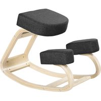 Vinsetto Sedia Inginocchiatoio Design Ergonomico con Cuscino Imbottito Nero