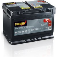 Batterie de voiture 12V 77Ah 760A – FA770 – Plomb Calcium sans entretien – Pour démarrage auto et bateaux – Fulmen