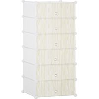 Six Cube Modular Storage Storage Unit - White
