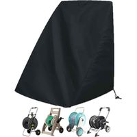 Coiler Cover - 210D Polyester - Waterproof Garden Hose Reel Protective Cover - Fits Free-Standing Rolling Hose Carts - 66 x 63 x 88 cm - 1 Piece