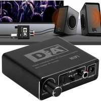 Convertisseur Audio DAC Optique/Coaxial Bidirectionnel avec Commutateur