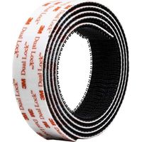 3M Dual Lock SJ3550, 1 tira adhesiva con doble cierre y cierre a presión, producto altamente adhesivo para coche, cámara de salpicadero, GoPro, soporte para Telepass, bricolaje, color negro (25,4 mm x