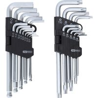 Kstools – Jeu de clés à ergot TX 22 pièces – Acier spécial trempé – Chromé mat – DIN ISO 2936 – Profil hexagonal pour usage intensif