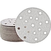 MioTools Shark Dischi abrasivi velcrati, 150 mm, 17 fori, p. Levigatrici rotorbitali, Corindone normale (50 Pz.) G320