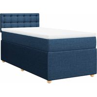 Maison Exclusive - Giroletto a Molle con Materasso Blu 80x200 cm inTessuto