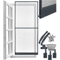 Moustiquaire avec cadre en aluminium pour portes, 210 x 95 cm - gris anthracite