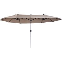 4.6m Double Garden Parasol - Tan