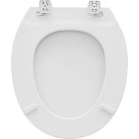 Abattant WC Bemis abattant WC universel en bois White Canyon C&M 42-44 x 37 cm avec charnie'res re'glables Bianco