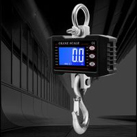 Bilancia elettronica - Bilancia digitale a gru da 1000 kg/2000 libbre con display LCD, bilancia elettronica - Nero