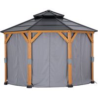 Tenda per gazebo in legno cedro 395cm x 395cm