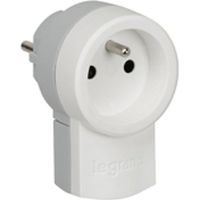 Legrand – Fiche électrique double fonction 250V 16A – 2P+T 16A – Branchement de 2 appareils sur une prise – Éclipse de protection